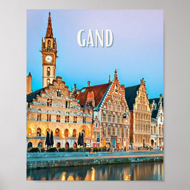 Affiche Gand Belgique Photo Vintage  Poster (Front)