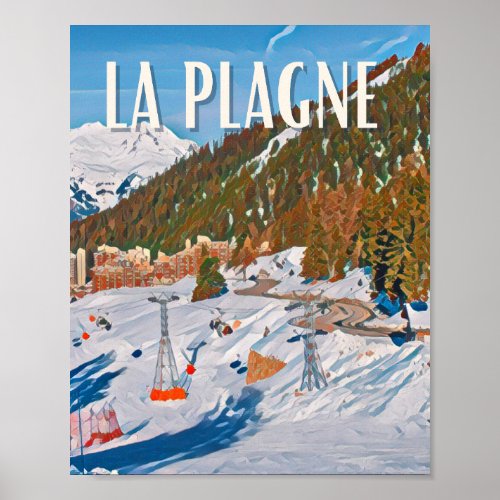 Affiche La Plagne Station de ski  Poster