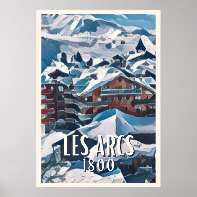 Affiche Les Arcs 1800 Station de ski  Poster (Front)
