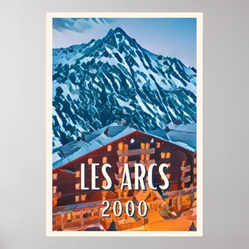 Affiche Les Arcs 2000 Station de ski  Poster