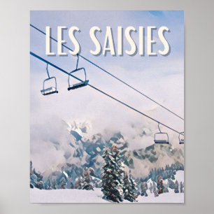 Affiche Les Saisies Station de ski Poster