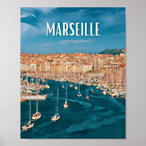Affiche Marseille Photo Vintage  Poster