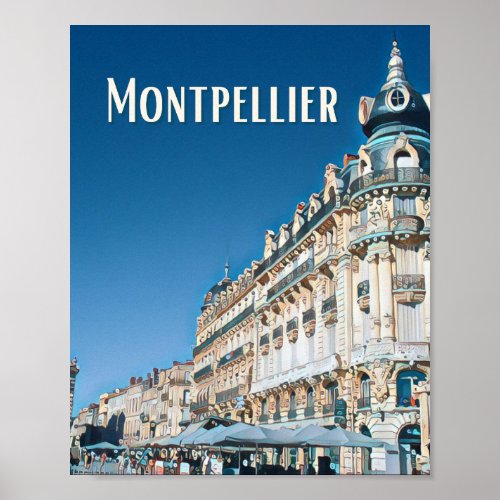Affiche Montpellier Photo Vintage  Poster