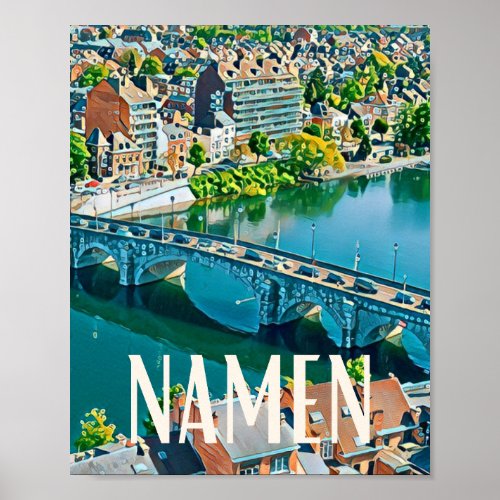 Affiche Namur Belgique Photo Vintage  Poster
