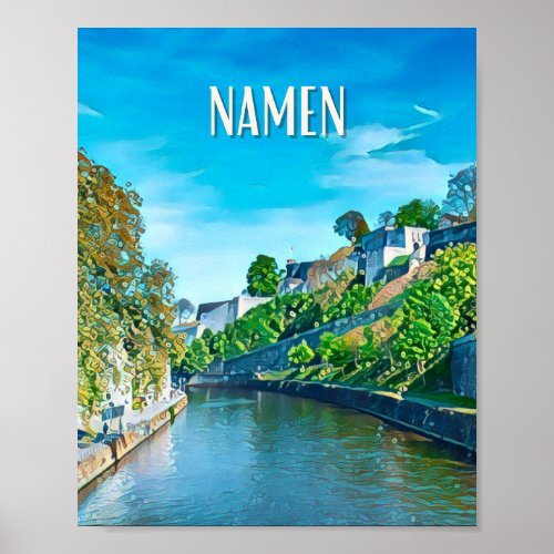 Affiche Namur Belgique Photo Vintage Poster