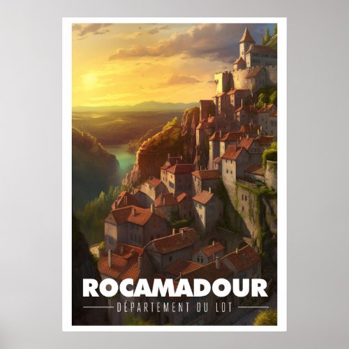 Affiche Rocamadour _ France _ Dpartement du Lot _ Poster