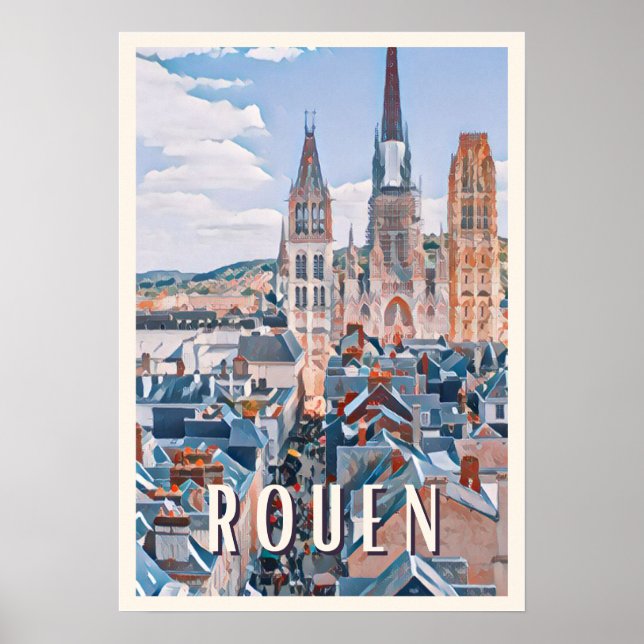Affiche Rouen Photo Vintage  Poster (Front)