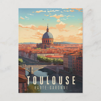 Affiche Toulouse - France - illustration Postcard
