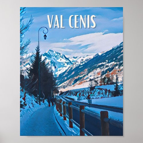 Affiche Val_Cenis Station de ski  Poster