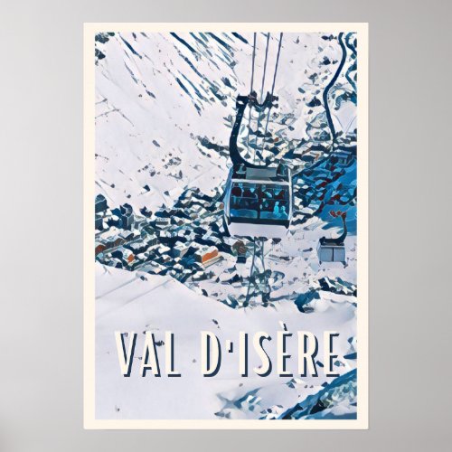 Affiche Val dIsre Station de ski  Poster
