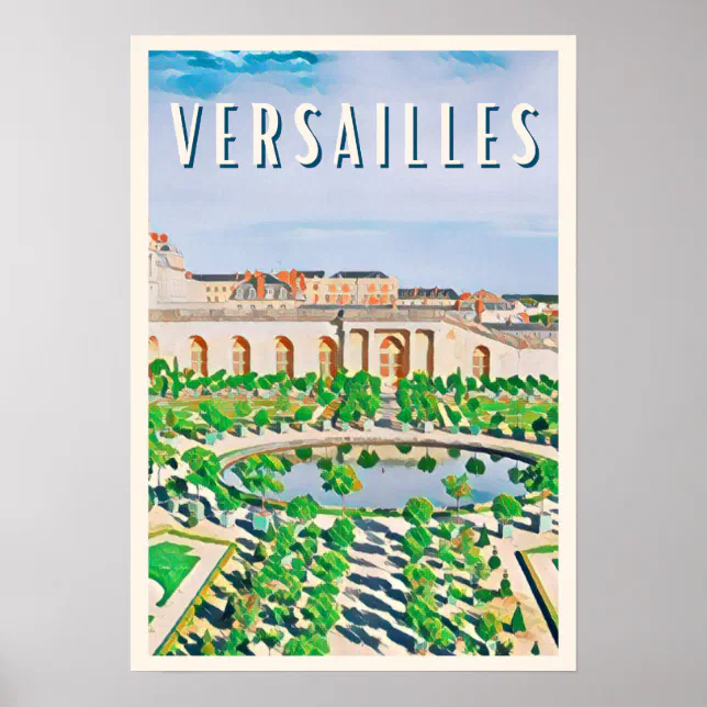 Affiche Versailles Photo Vintage Poster | Zazzle