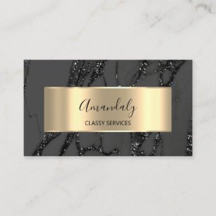 Affiliate Marketing Consulting Gold Black Marble Business Card