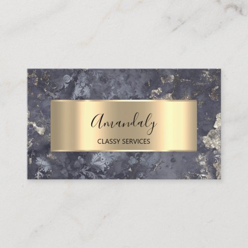 Affiliate Marketing Consulting Gold Gray Grungy Business Card
