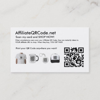 Affiliate QR Code Business Cards