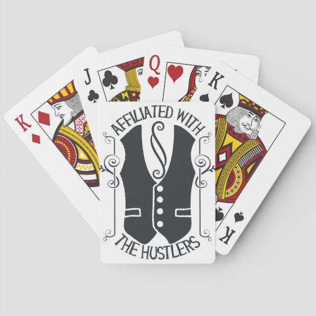 Affiliated With The Hustlers Poker Cards (Back)