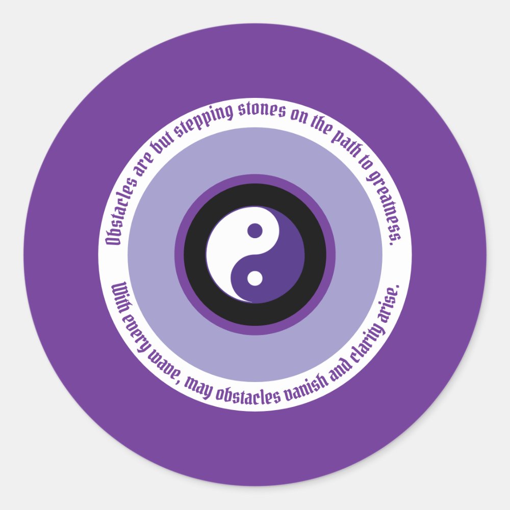 Affirm Wisdom & Imagination Purple Evil Eye Classic Round Sticker