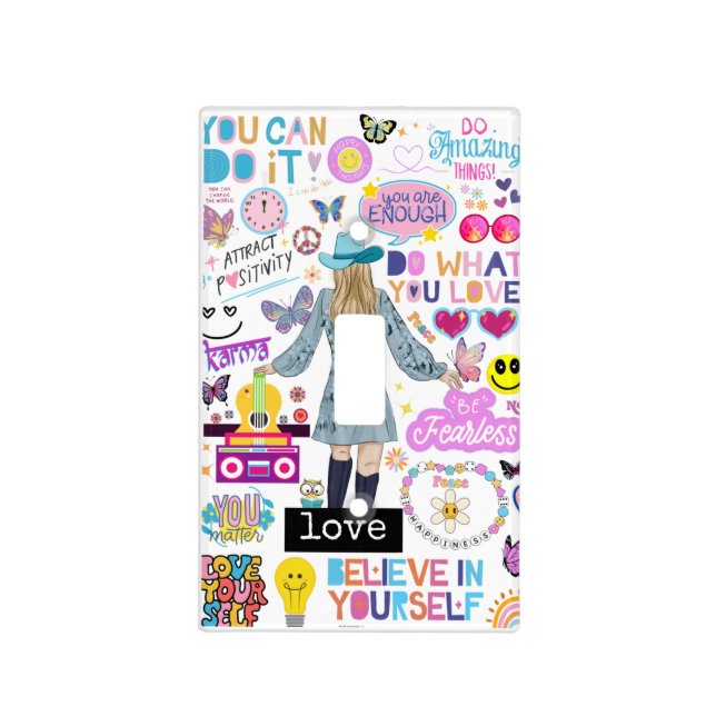 AFFIRMAITIONS SWIFT-INSPIRED LIGHT SWITCH COVER (Front)