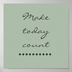 Affirmation art! Positive incentive wall Poster