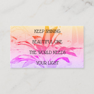 Affirmation Business Card Gift Insert Back Blank