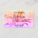 Affirmation Business Card Gift Insert Back Blank at Zazzle