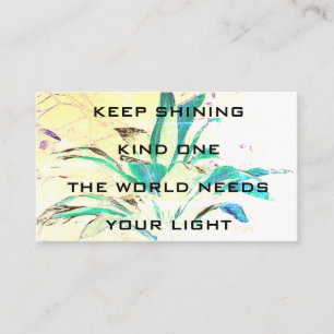 Affirmation Business Card Gift Insert Blank Back