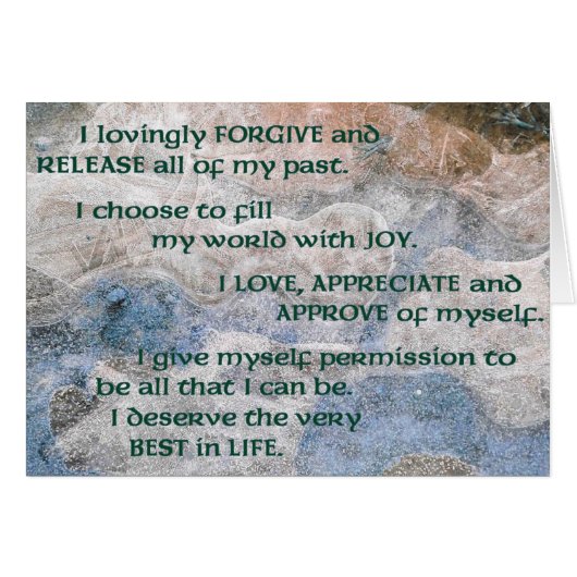 Affirmation Card for the Healing of Cancer (Front Horizontal)