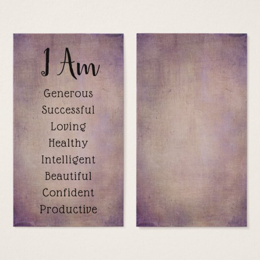 Affirmation Cards: Choose Your Own Positive Words (Front & Back)