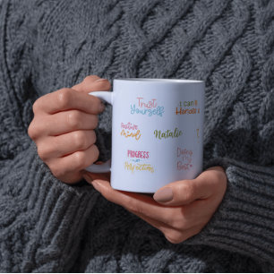 Affirmation Custom Manifestation Two-Tone Coffee Mug