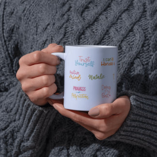 Affirmation Custom Manifestation Two-Tone Coffee Mug