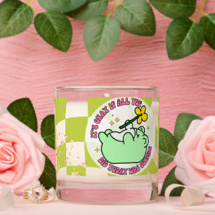 Affirmation Frog Green Quotes Attitude  Scented Candle