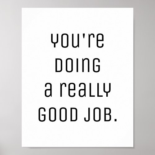 Affirmation Good Job Poster