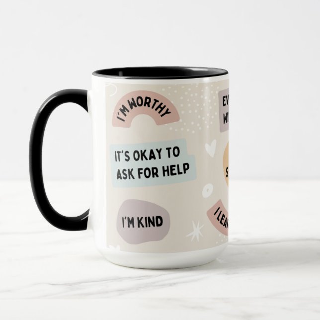 Affirmation Mug with Positive Quotes  (Left)