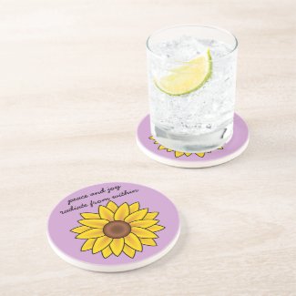Affirmation: Peace and Joy Radiate from Within Drink Coasters