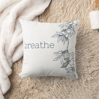Affirmation Pillow: Inhale Stress Throw Pillow