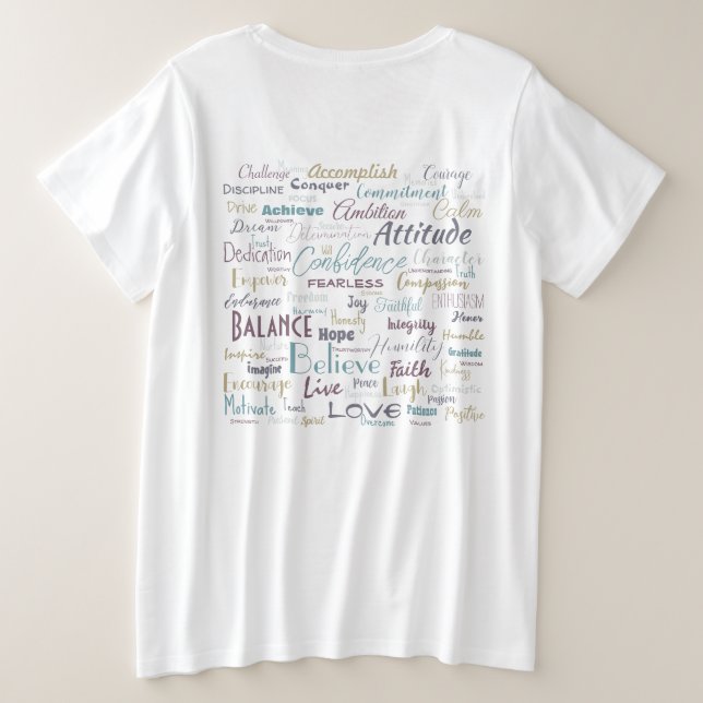 Affirmation  plus size T-Shirt (Design Back)