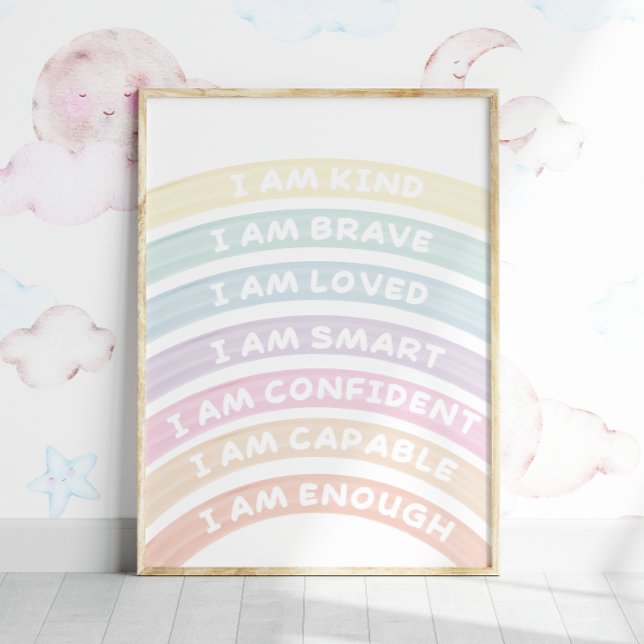 Affirmation Rainbow Poster Soft Pastel (Creator Uploaded)