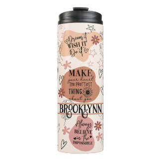 Affirmation Self Love Abstract Pastel Colors Boho Thermal Tumbler