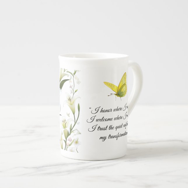 Affirmation Yellow Butterfly Specialty Mug (Front Right)