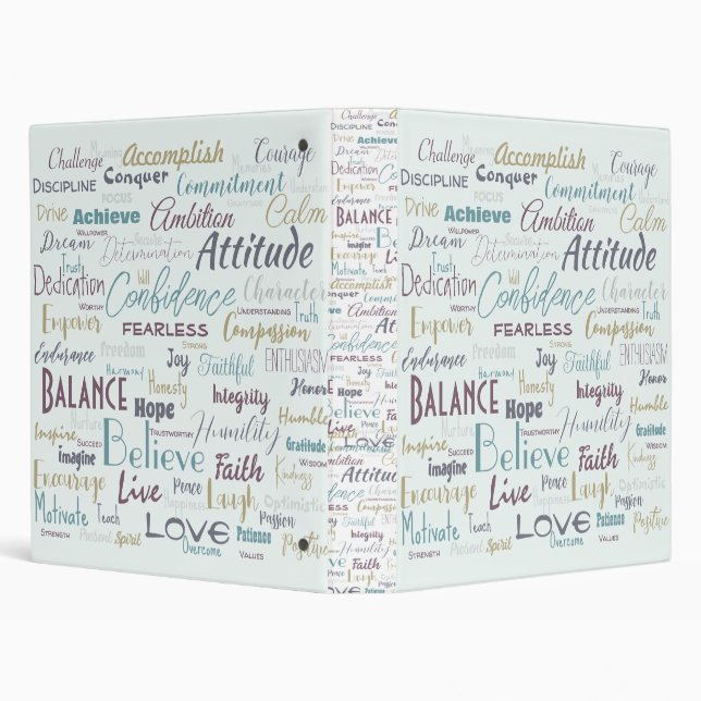 Affirmations   3 ring binder (Background)