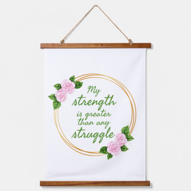 affirmations about struggling and confidence  hanging tapestry (Front)