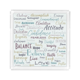 Affirmations Acrylic Tray