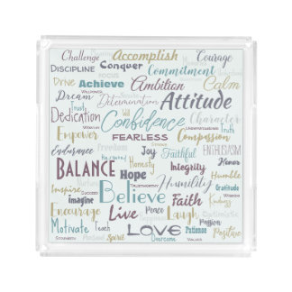 Affirmations Acrylic Tray