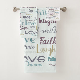 Affirmations bath towel set