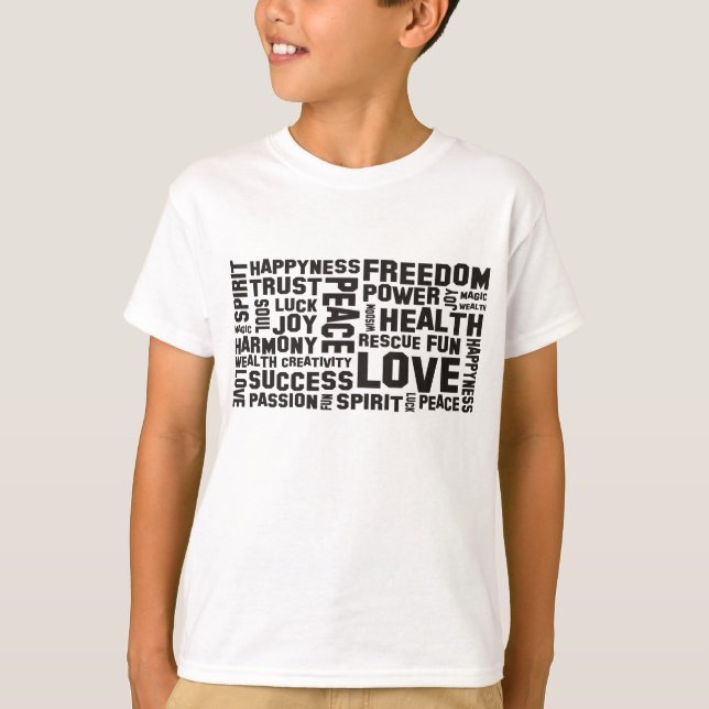 affirmations black - background clear T-Shirt (Front)