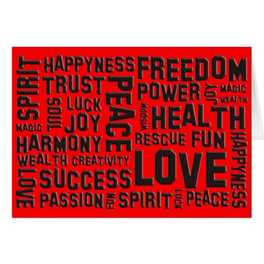 affirmations black | fire red cards (Front Horizontal)