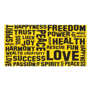 affirmations black - yellow dots card