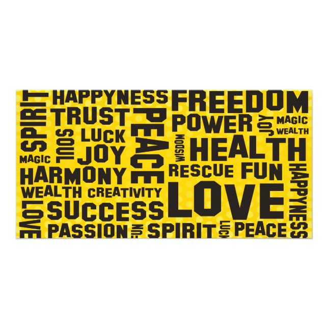 affirmations black - yellow dots card (Front)