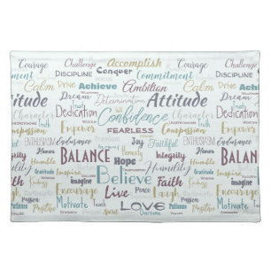 Affirmations cloth placemat