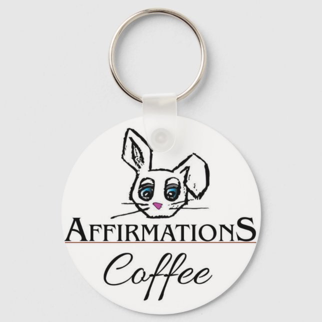Affirmations Coffee Key Chain (Front)