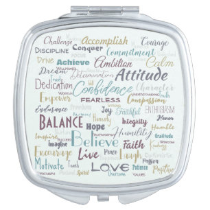 Affirmations compact mirror